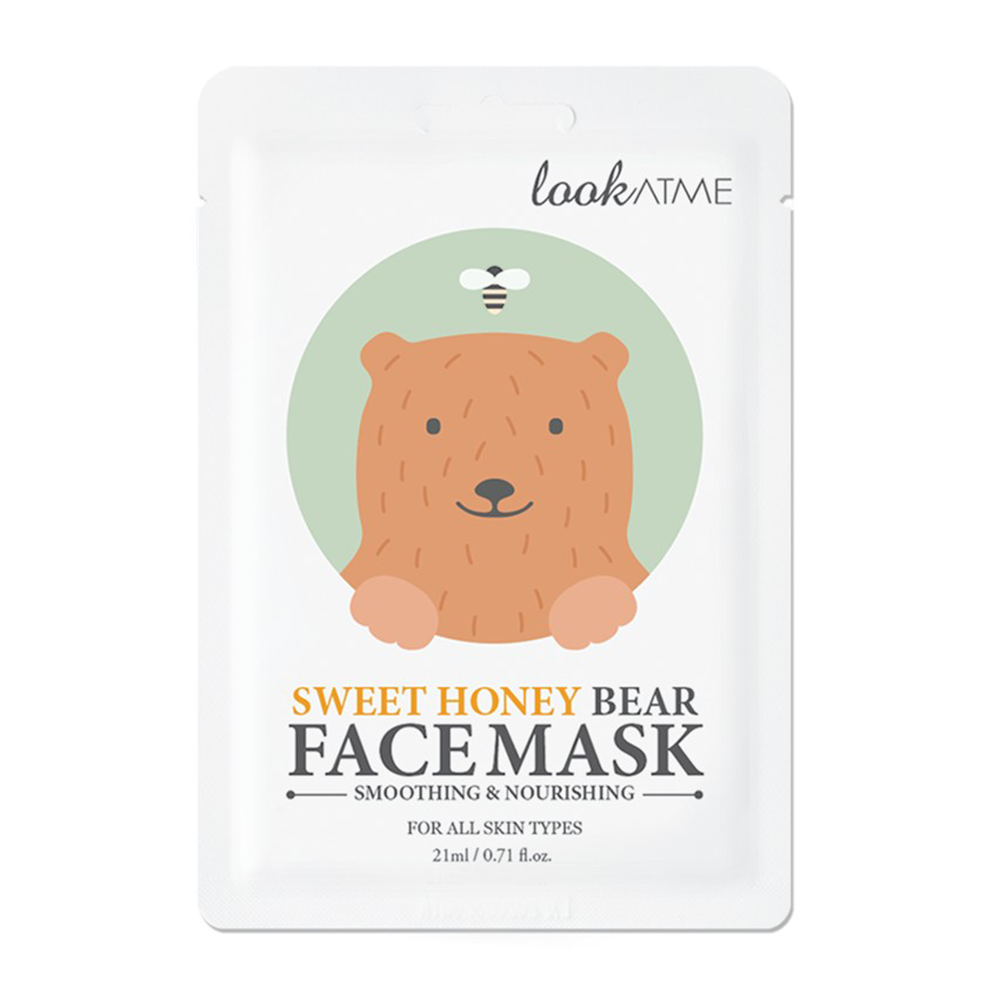 Maschera viso in tessuto Honey Bear