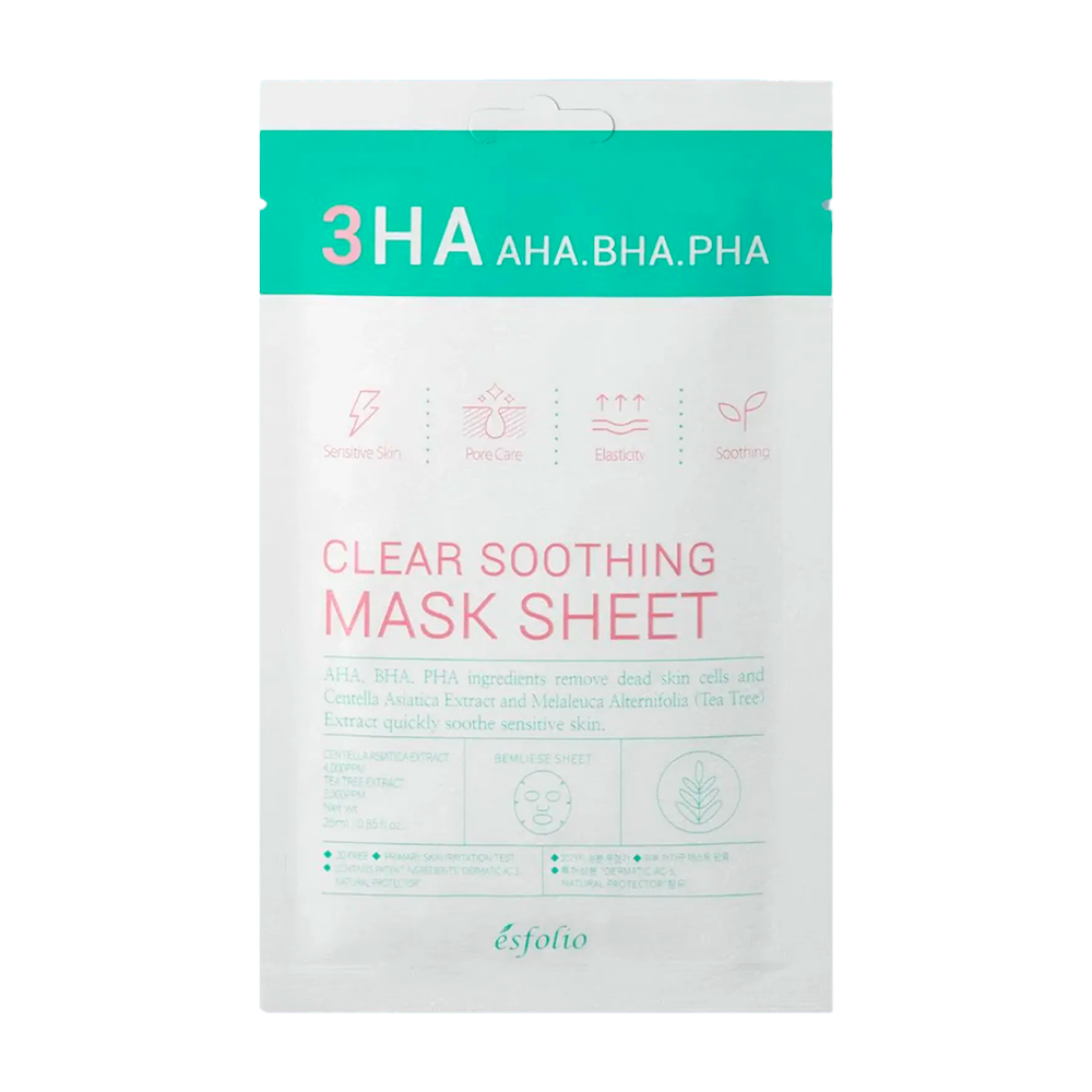 Maschera viso in tessuto 3HA Clear Acido Ialuronico