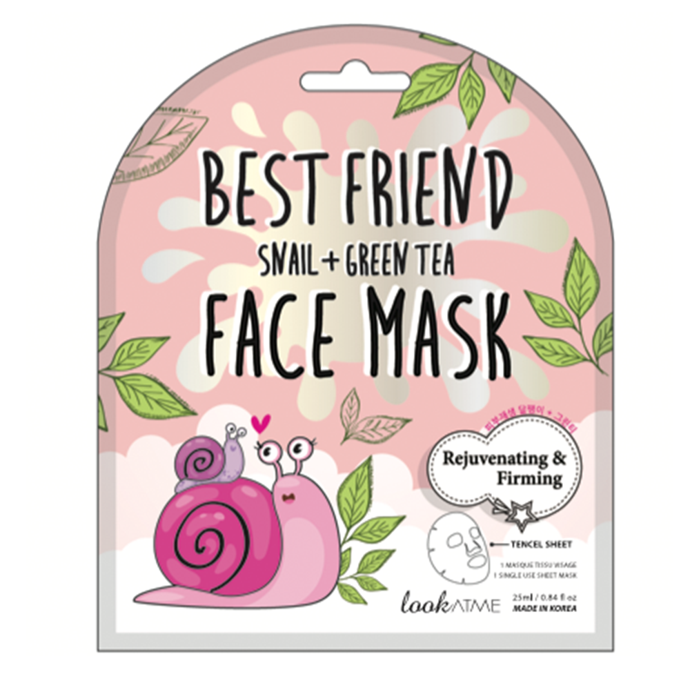 Maschera viso in tessuto Best Friend Snail & Green Tea