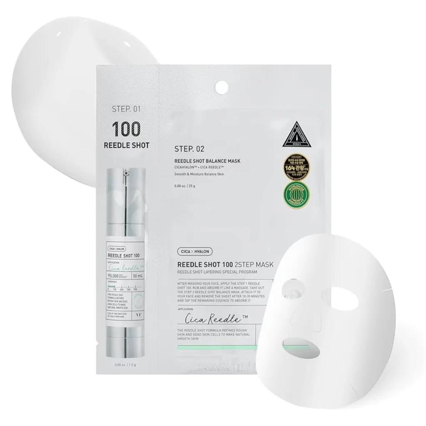Maschera viso in tessuto VT Reedle Shot 100 2-Step Mask