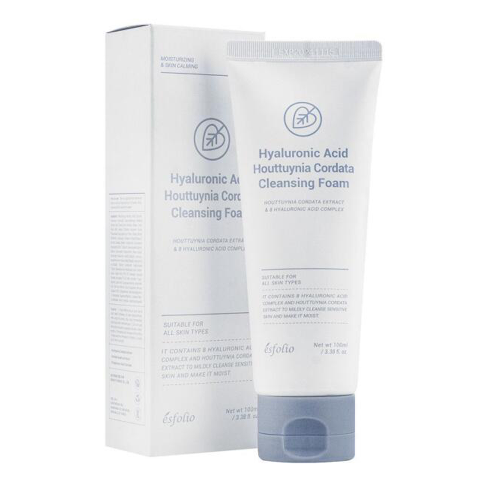 Schiuma detergente Acido Ialuronico con Hottunyia Cordata
