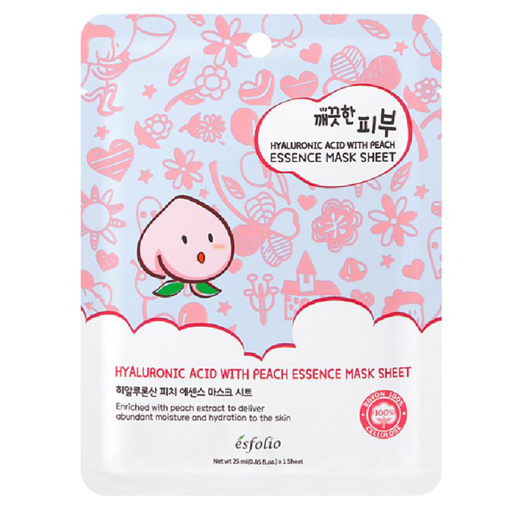 Maschera viso in tessuto Pure Skin Acido Ialuronico & Peach