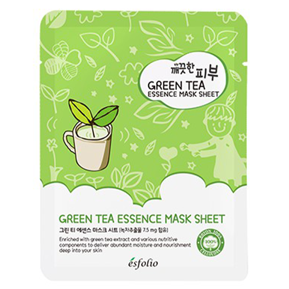Maschera viso in tessuto Pure Skin Green Tea di Esfolio