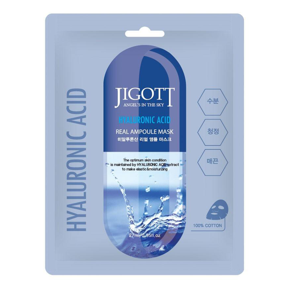 Maschera viso in tessuto Real Ampoule Acido Ialuronico di Jigott